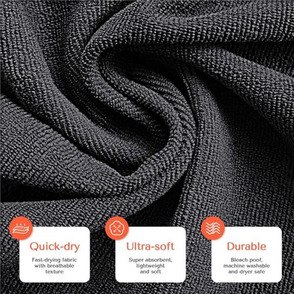 Microfiber Hair Towel for Salon - 10 Pack - 29 x 16 Inches, Quick Dry - Picture 4 of 7